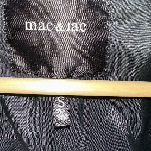Mac & Jac Womens Wool Blend Full Asymmetrical Lined Cropped Jacket Black S - Picture 2 of 8